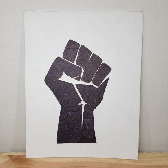 BLM Fist On Thin Canvas 11" X 14" - Picture 1 of 4